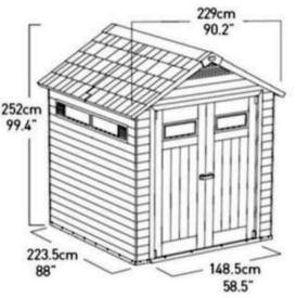 casetta da giardino Escher Fusion misure