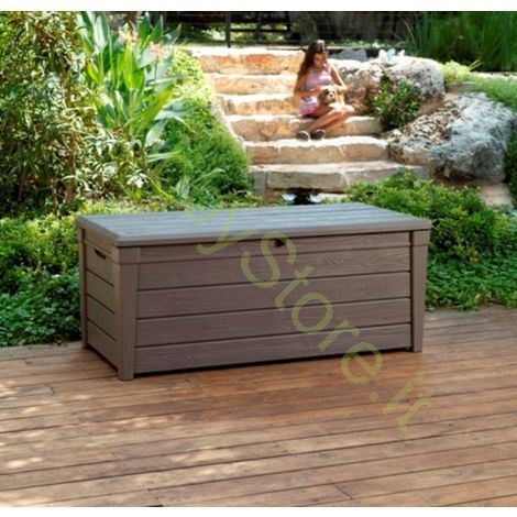 Cassapanca Giardino Legno Macao 130x64x60cm - 500 Litri Colore Azzurro - Foto 3