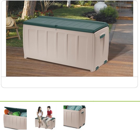 Keter City Box – Cassapanca Da Esterno Effetto Legno, 113 L, Grigio Scuro, 44x58x55 Cm, In Polipropilene Riciclabile