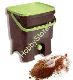 Compostiera Cucina 5l Compostiera Da Cucina BLUE GINKGO 5L - Anti Odore, Senza Filtro, Made In Korea Grigio Bidoni Differenziata Da Interno