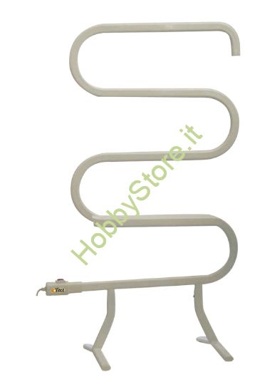 Scaldasalviette Elettrico CREATE 2 Barre – 120 W, Verticale, Timer 45 Min/3 Ore, Acciaio Inox, Bianco 150x13 Cm