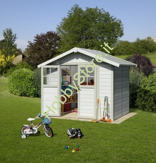 Picture of Casetta da giardino Deco 5 Bianco Verde Grosfillex