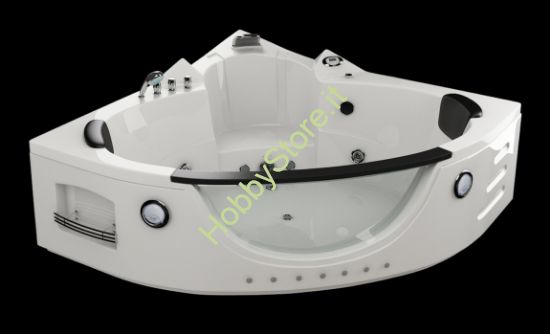 vasca ad angolo con vetro frontale