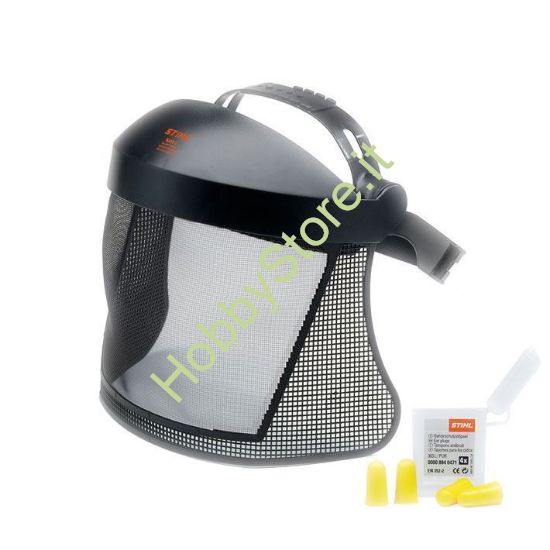Visiera con reticella in nylon e tappi Stihl