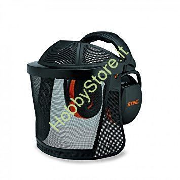 Visiera in nylon con retina e cuffie Stihl