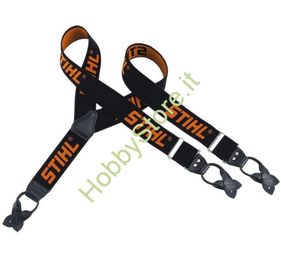 Bretelle nere con bottoni Stihl
