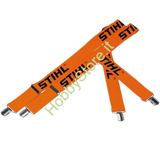 Bretelle arancioni con clip Stihl