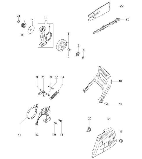 Copricatena e frizione per GS 350 C