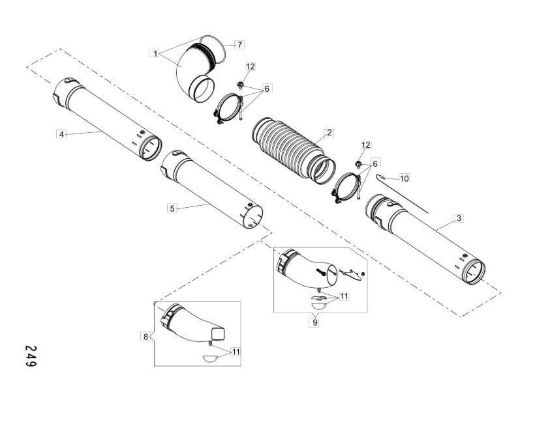 Tubo prolunga per BV 900