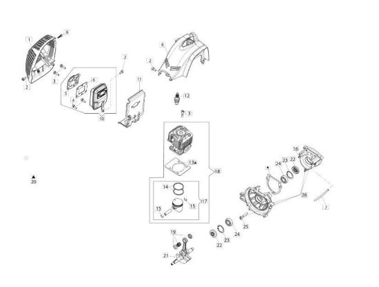 Motore per decespugliatore BC 240 S