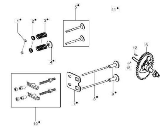 Valvola e regolatore per motozappa MH 175 RK (K800 HT)