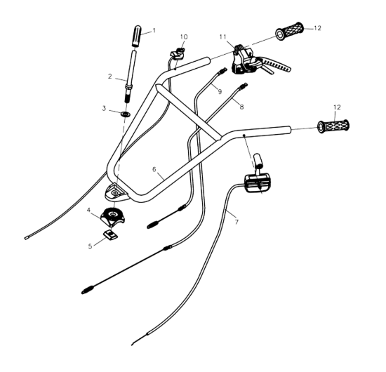 Manubrio per motozappa MH 175 RK (K800 HT)