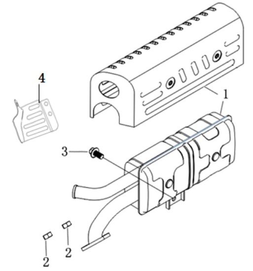 Marmitta per MH 175 RK (K800 HT)