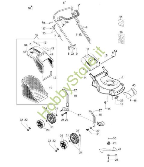 Esploso completo G 44 PK Comfort Plus