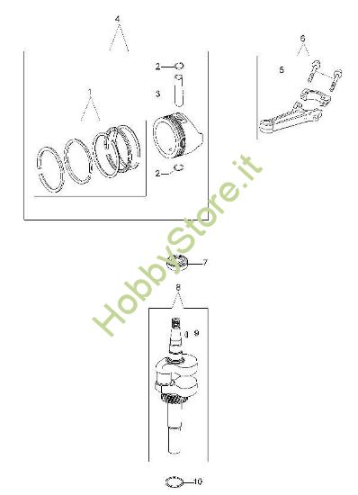Albero e Pistone G 44 PK Comfort Plus