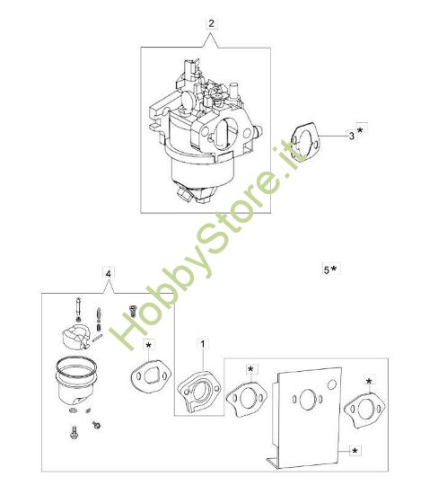 Esploso Carburatore G 44 pk Comfort Plus