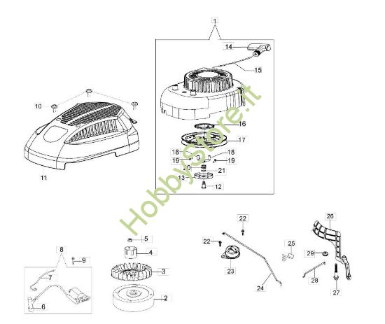 Picture of Avviamento e Volano rasaerba G 48 TK All Road Plus 4