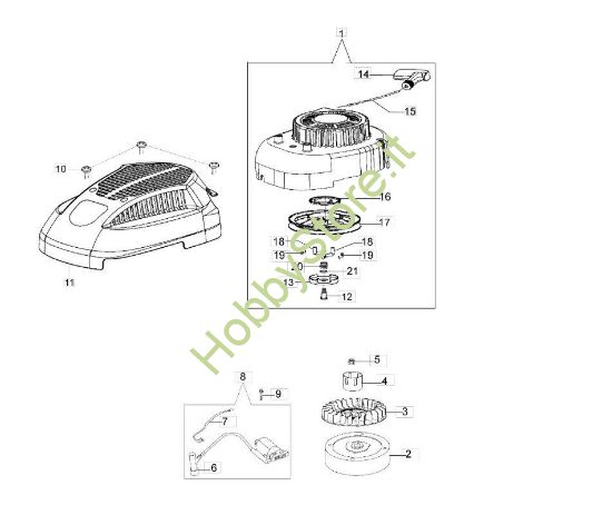 Picture of Avviamento e Volano rasaerba G 53 Tk All Road Plus 4