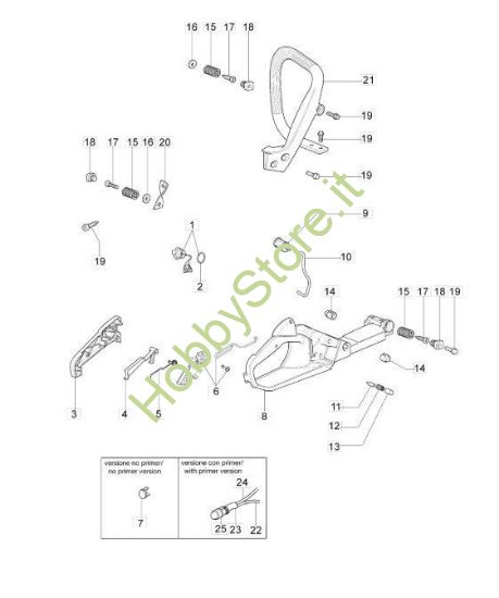 Serbatoio e impugnatura per GS 370