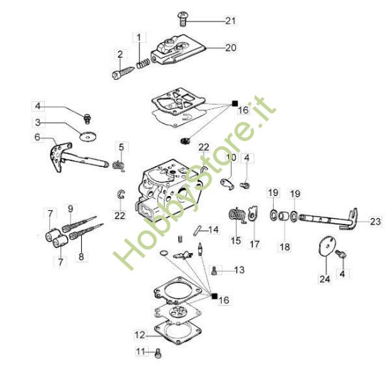 Carburatore WT-780D per GS 370