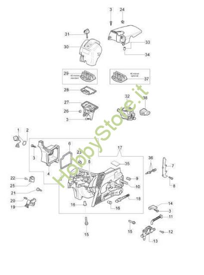 Basamento e filtro aria per GS 410 C