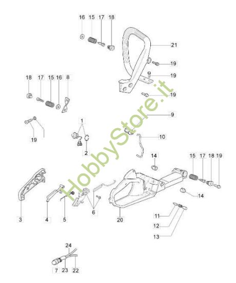 Serbatoio e impugnatura per GS 410 C