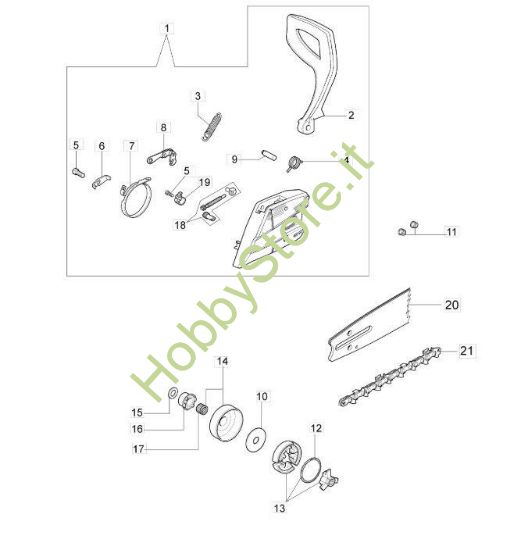 Frizione e freno per GS 410 CX