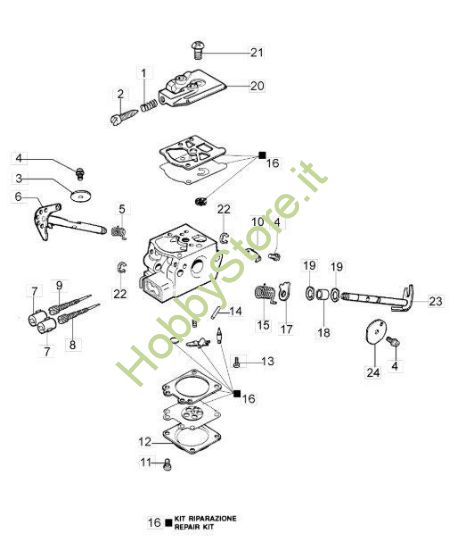 Carburatore WT-780D per GS 410 CX
