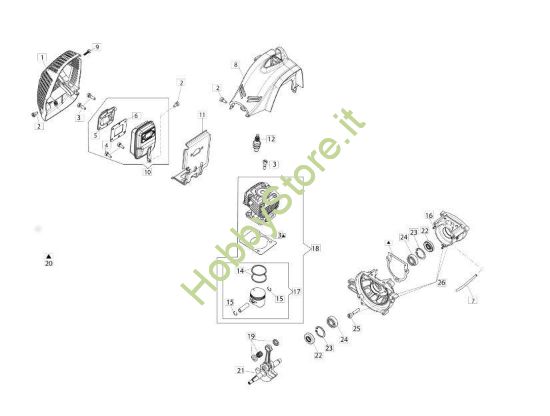 Motore per decespugliatore BC 240 S