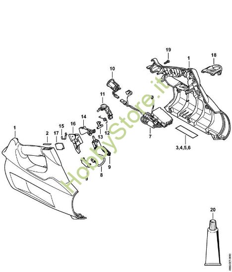 Corpo impugnatura e modulo elettronico Bga 100