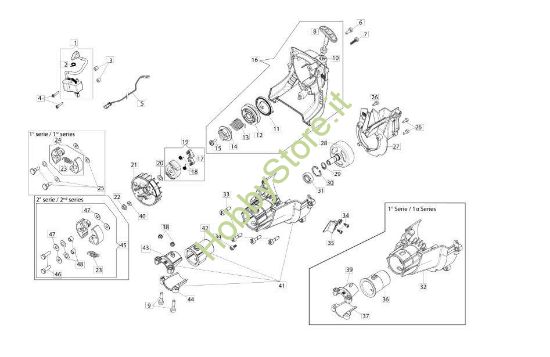 Avviamento e frizione per BC 240 S