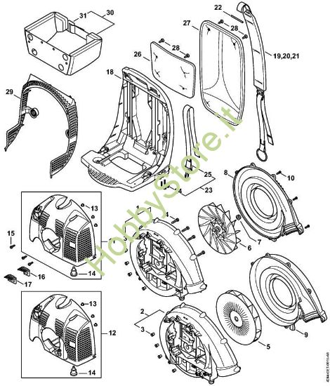 Bobina D'Accensione Per For STIHL BR350 BR430 BR450 Foglia - Foto 3