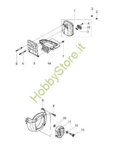 Marmitta e frizione per BC 360 4S