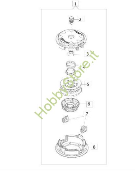 Esploso testina Load&Go Ø 130 per BC 360 4S