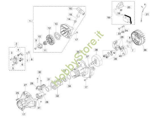 Avviamento e frizione per BC 400 S