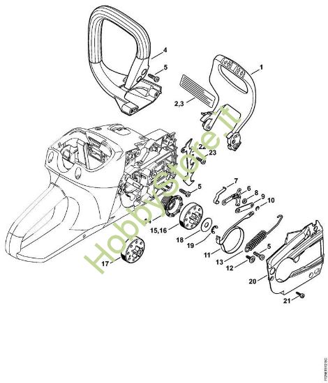 Protezione mano, freno catena MSA 200 C-BQ Stihl