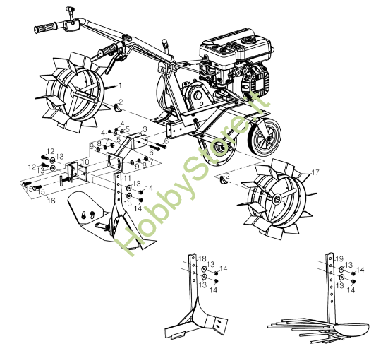 Optional per motozappa MH 175 RK (K800 HT)