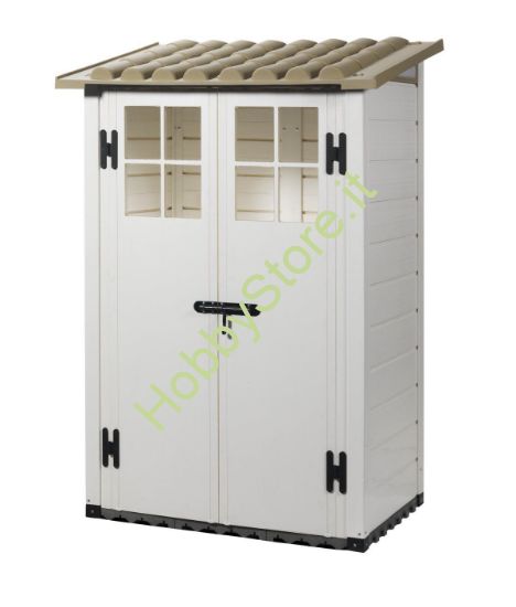 Casetta da Giardino in Resina Garofalo Tuscany Evo 100 con 2 porte centrali