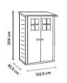 Casetta da Giardino in Resina Garofalo Tuscany Evo 100 con 2 porte centrali