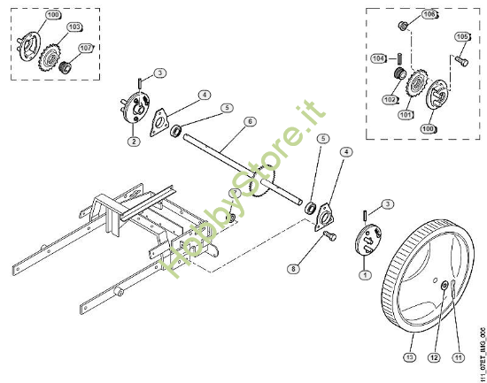 Ruote posteriori tosaerba MB 6 RC Viking