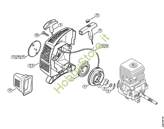 Dispositivo di avviamento decespugliatore FS 38 