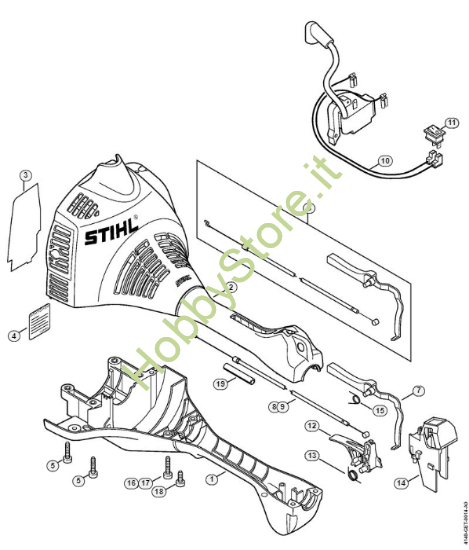 Carcassa motore decespugliatore FS 38