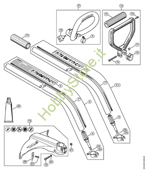 Stelo, impugnatura decespugliatore FS 38