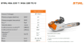 Motosega a batteria Stihl MSA 220 TC-O