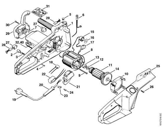 Elettromotore E 220, E 20 Elettroseghe (MSE) E 20 della marca STIHL