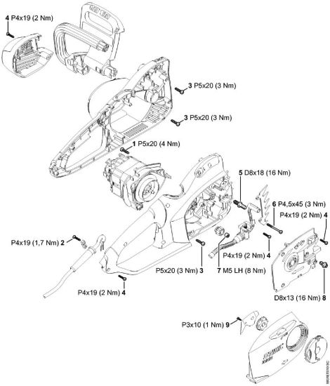 Coppie di serraggio Elettroseghe (MSE) MSE 190 C-Q della marca STIHL