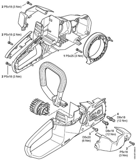 Coppie di serraggio Motoseghe a batteria (MSA) MSA 140 C-B della marca STIHL