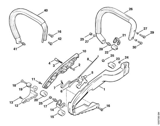Impugnatura Motoseghe a benzina (MS) 010 AVEQ della marca STIHL