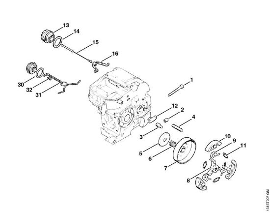 Frizione Motoseghe a benzina (MS) 012 AVTEQ della marca STIHL