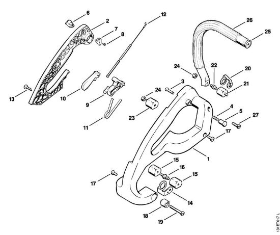 Impugnatura AVT Motoseghe a benzina (MS) 012 AVTEQ della marca STIHL